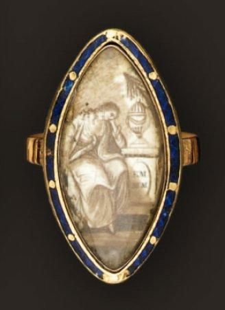 Bague de forme marquise en alliage d'or 585...