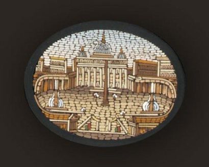 Plaque en micromosaïque figurant la Place...