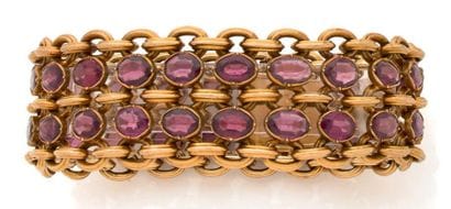 Bracelet ruban en or jaune (750) à maillons...