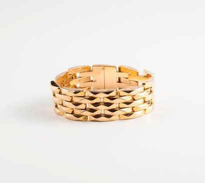 Bracelet ruban en or jaune (750) à maillons...