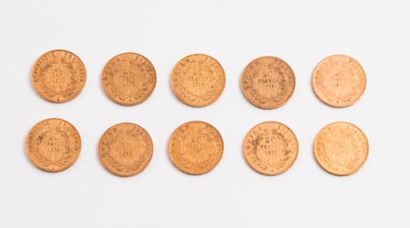 FRANCE

10 pièces de 20 francs or Napoléon...