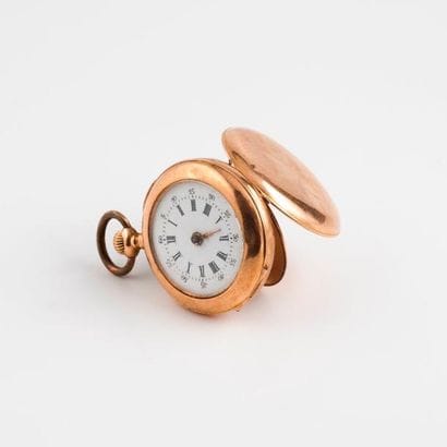 Montre de col en or jaune (750) 

Couvercle...