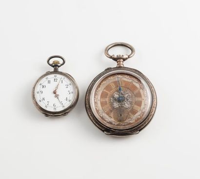Montre de gousset en argent (min.800) 

Couvercle...