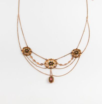 Collier draperie, dit d'esclavage, en or...