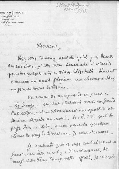 MONTHERLANT Henry Millon de, 

L.A.S probablement...