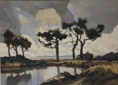 Lucien PERI (1880-1948).


Paysage lacustre...
