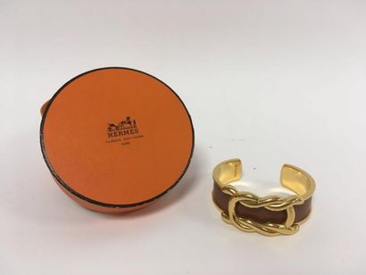 HERMES Paris 

Bracelet manchette en métal...