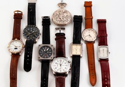 Lot de 7 montres bracelet d'homme diverses...