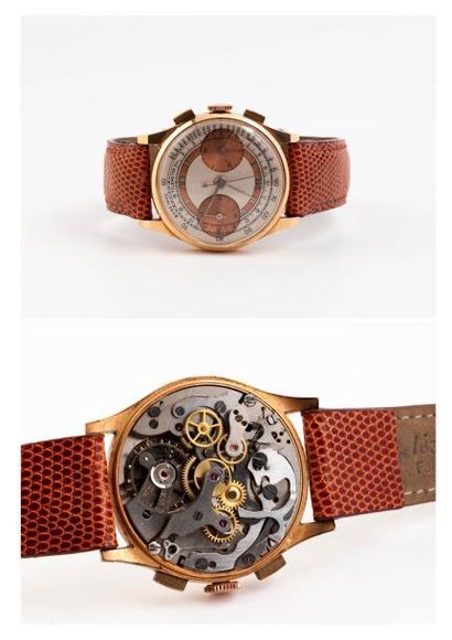 Montre bracelet d'homme chronographe et télémètre.

Boîtier...