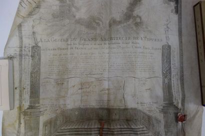 Diplôme de Franc Maçonnerie à la gloire du...