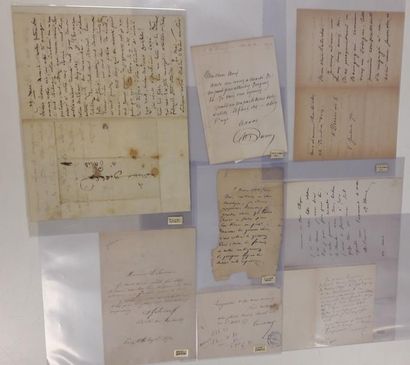 Lot de huit lettres de Marceline DESBORDE-VALMORE,...