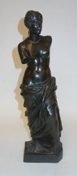 Venus de Milo.

Epreuve en bronze à patine...