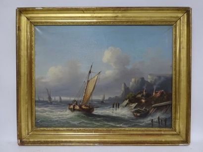 L. RICHER, XIXème siècle


Voilier en mer...
