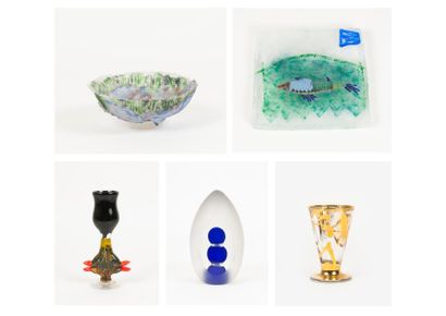 Lot comprenant :

- Jean-Paul VAN LITH (1940)

Verre...