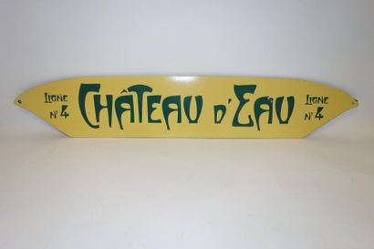 Plaque de métal émaillé du métro Château...