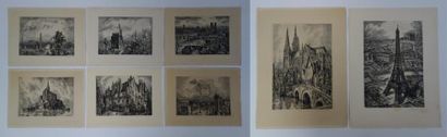 Albert DECARIS (1901-1988).


Lot de 8 eau-forte...
