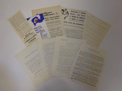 MAI 68

Lot de 9 tracts des mouvements étudiants,...