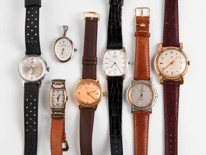 Lot de 6 montres bracelet d'homme dont BHB,...