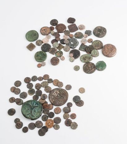 Lot de petits et grands bronzes de la République...