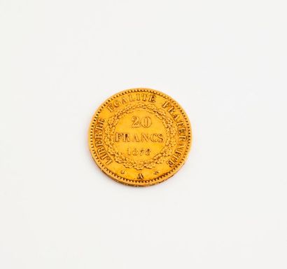 FRANCE.


Pièce de 20 francs or, III République....
