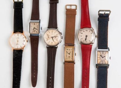 Lot de 6 montres bracelet d'homme dont ETOILE,...