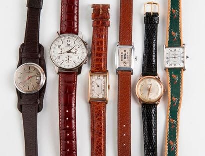 Lot de 6 montres bracelet d'homme dont LIP,...