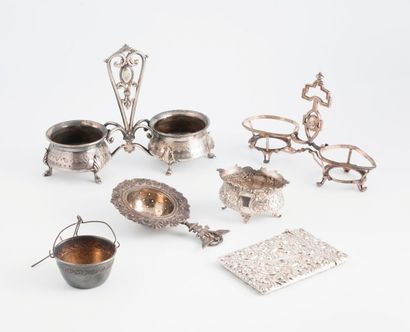 Lots d'objets en argent (950), Poids total...