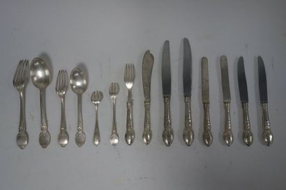 CHRISTOFLE

Partie de ménagère en métal argenté...