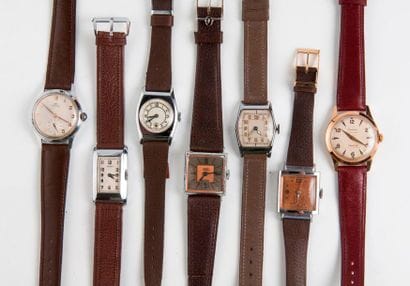 Lot de 7 montres bracelet d'homme dont PRECISA,...