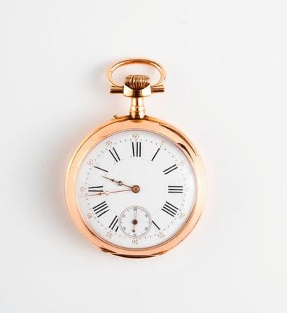 Montre de gousset en or jaune (750).

Couvercle...