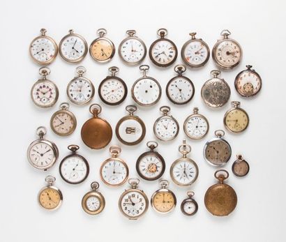 Lot de montres de gousset en métal. 

Différents...