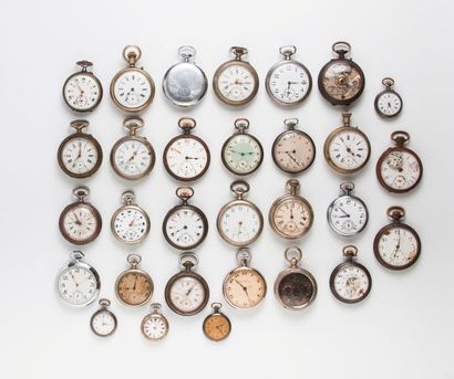 Lot de montres de gousset en métal. 

Différents...