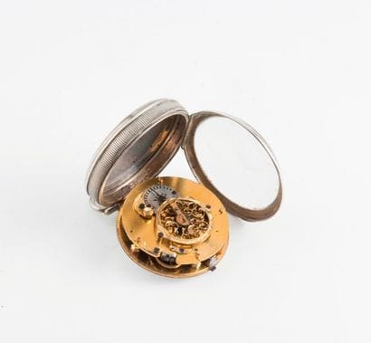 Montre de gousset en argent (min. 800).

Couvercle...