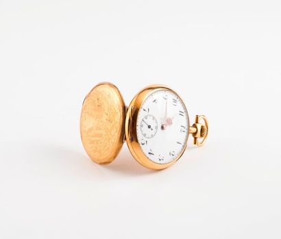 Montre de gousset en or jaune (750). 

Cadran...