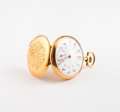 Montre de gousset en or jaune (750).

Couvercle...