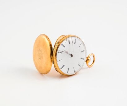 Montre de gousset en or jaune (750).

Couvercle...