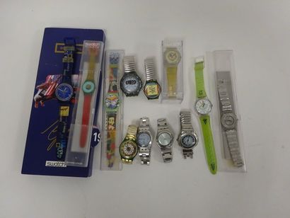 SWATCH


Lot de 11 montres bracelets.

Mouvements...