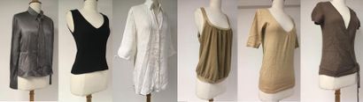 Lot de six tops :

- Georges RECH 

Chemisier...