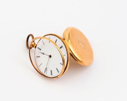 Montre de gousset en or jaune (750), le revers...