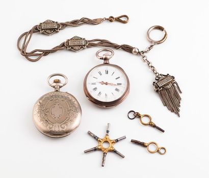Montre de gousset en argent (min.800) ER...