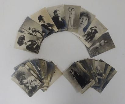 Petit lot de cartes postales représentant...