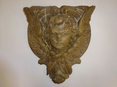 Tête d'angelot.

Culot de console en chêne...