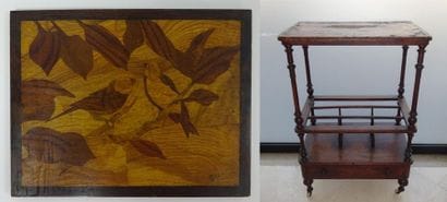 Petit meuble de salon, formant porte-revues...