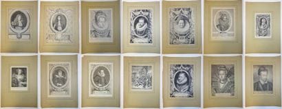 Lot de quatorze gravures du XVIIème au XIXème...