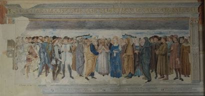E. CANEVARI


Relevé de la fresque représentant...