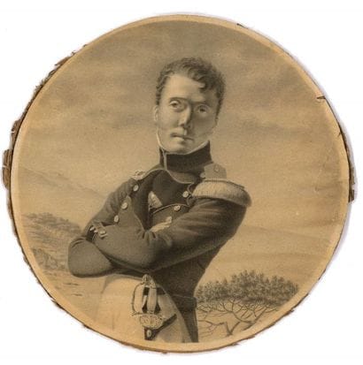 Portrait d'un officier (d'artillerie ?),...