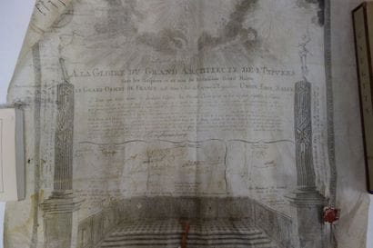 Diplôme de Franc Maçonnerie à la gloire du...
