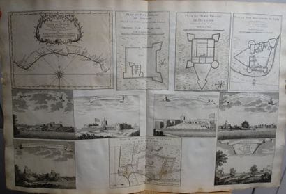 Ensemble de 27 cartes et de 28 élévations...