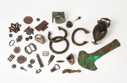Petit lot de bronzes, certains de fouilles,...