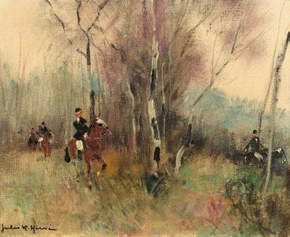 Jules René HERVÉ (1887-1981)

Chasse à courre.
Huile...